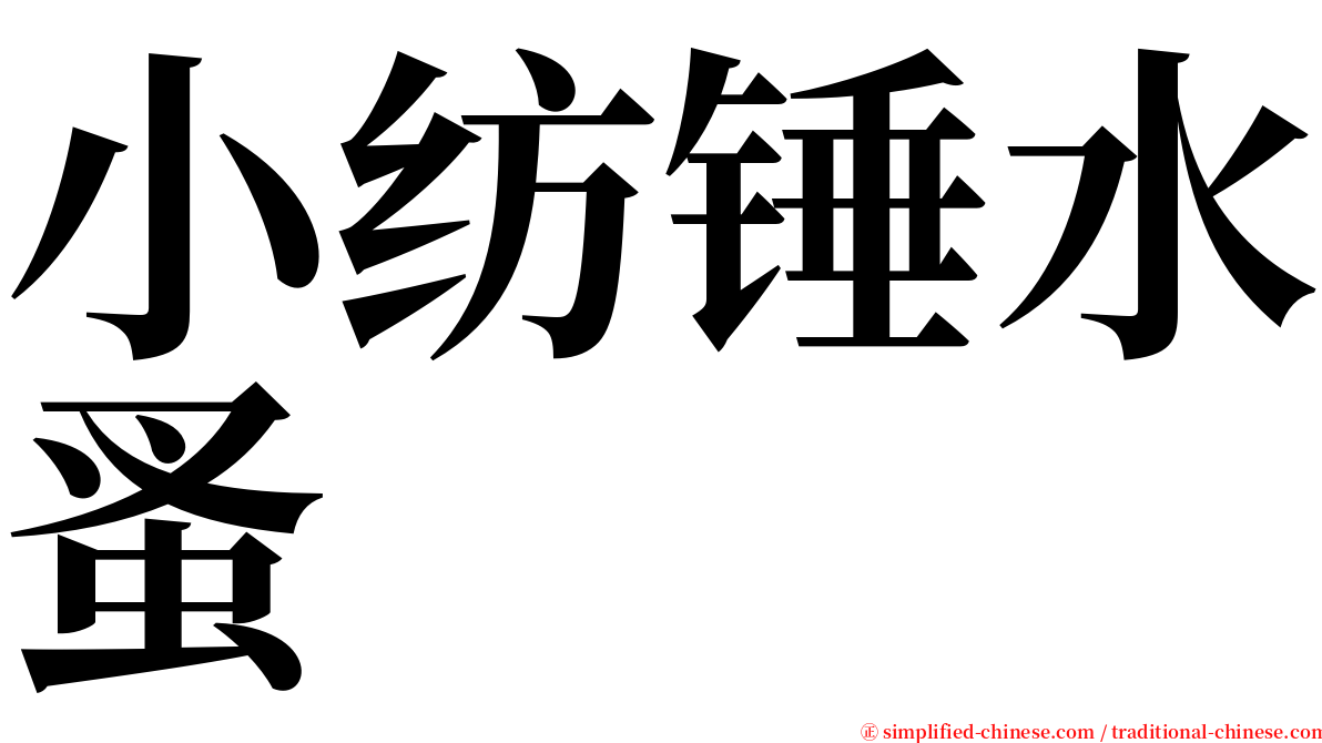 小纺锤水蚤 serif font