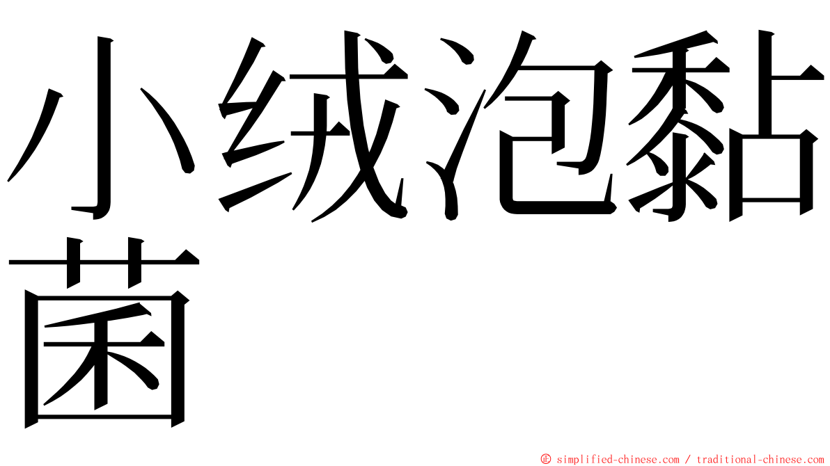 小绒泡黏菌 ming font