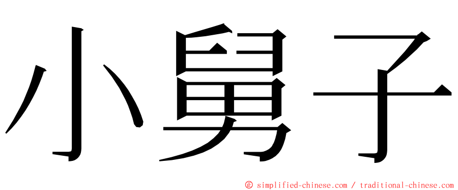 小舅子 ming font