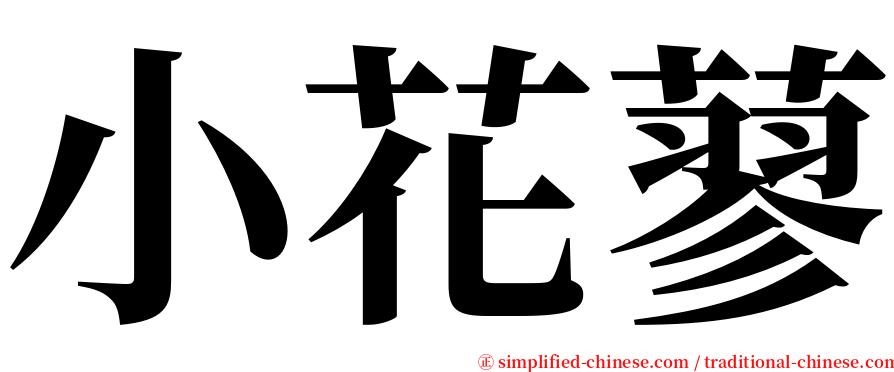 小花蓼 serif font