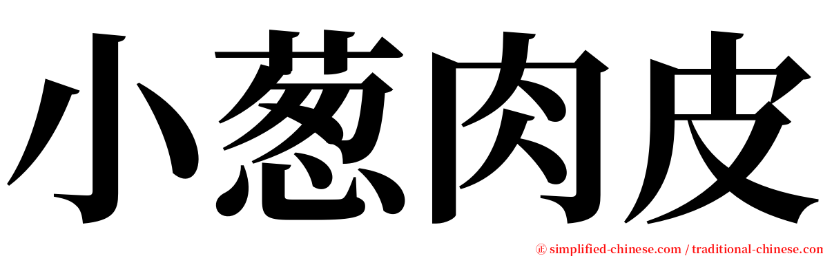 小葱肉皮 serif font