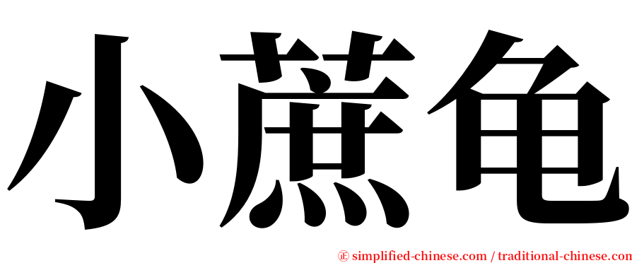小蔗龟 serif font