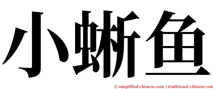 小蜥鱼 serif font