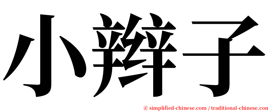 小辫子 serif font