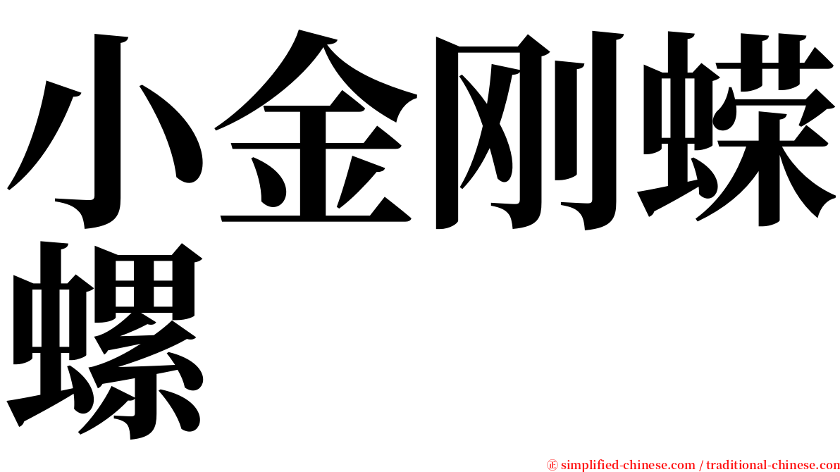 小金刚蝾螺 serif font