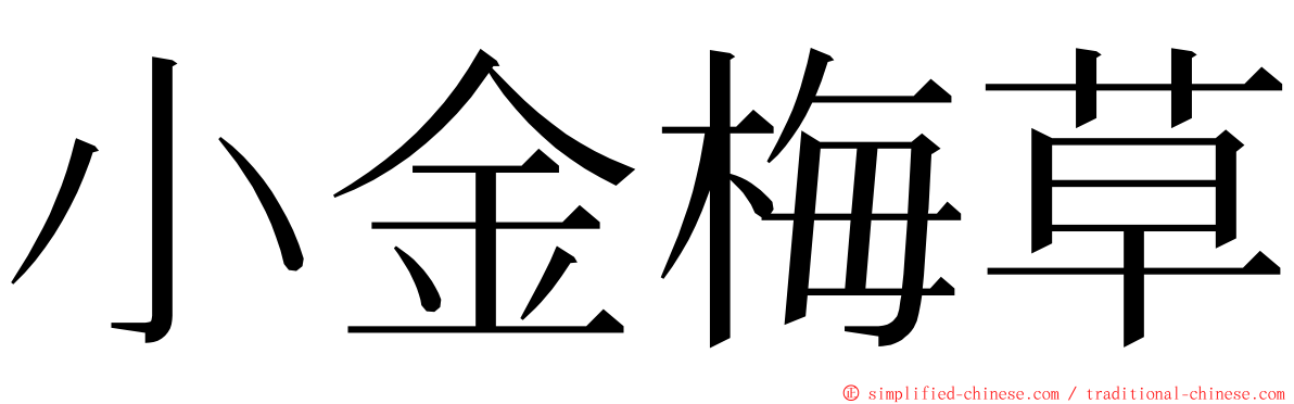 小金梅草 ming font