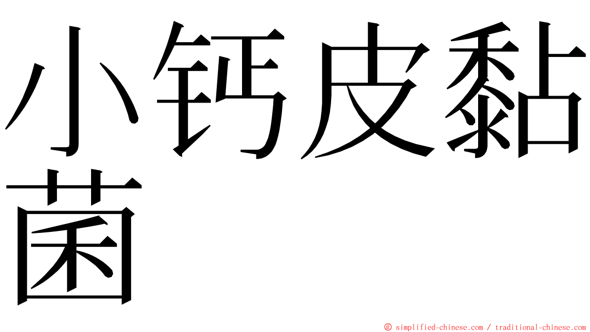 小钙皮黏菌 ming font