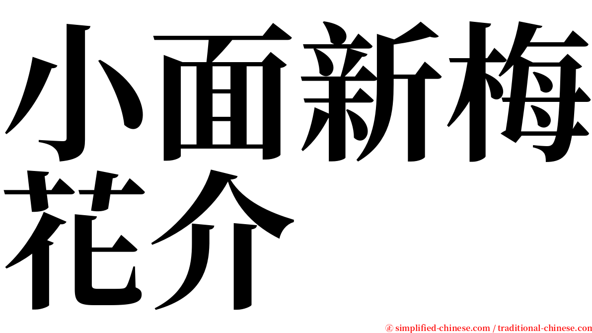 小面新梅花介 serif font