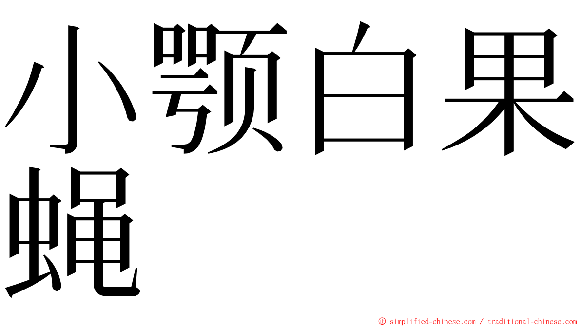 小颚白果蝇 ming font