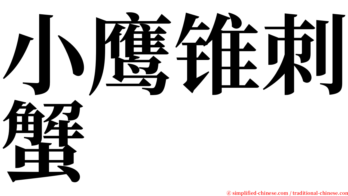 小鹰锥刺蟹 serif font