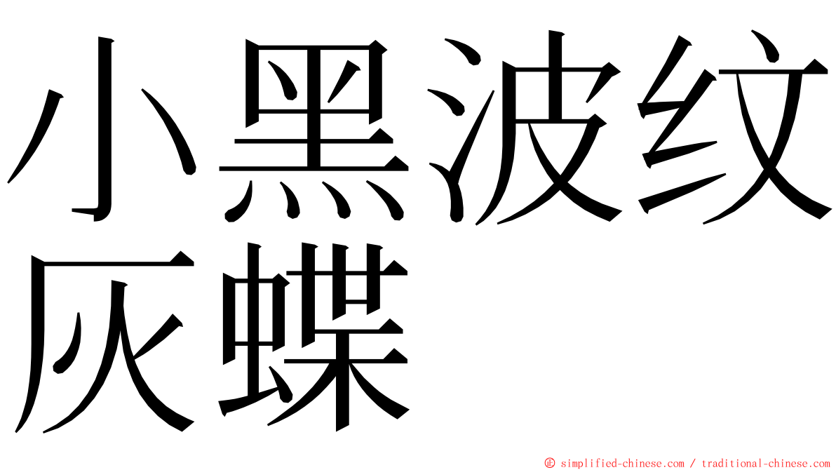 小黑波纹灰蝶 ming font