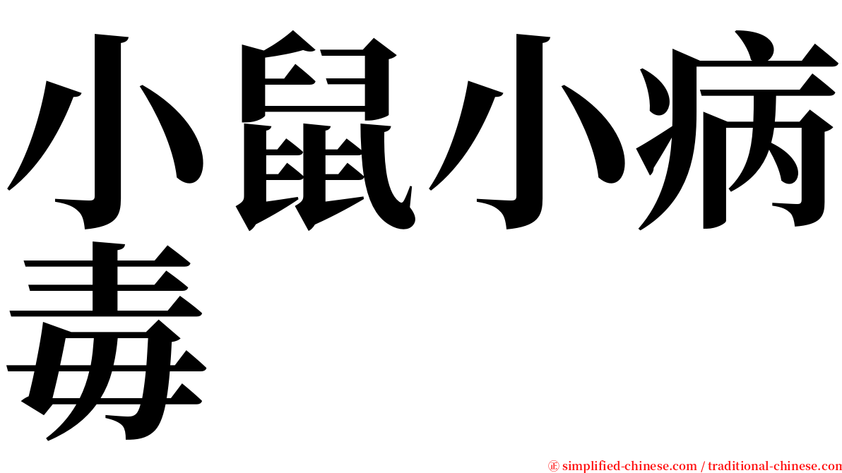 小鼠小病毒 serif font