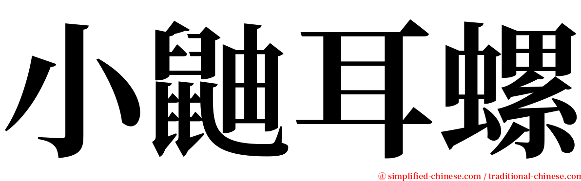 小鼬耳螺 serif font