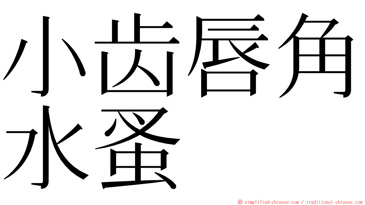 小齿唇角水蚤 ming font