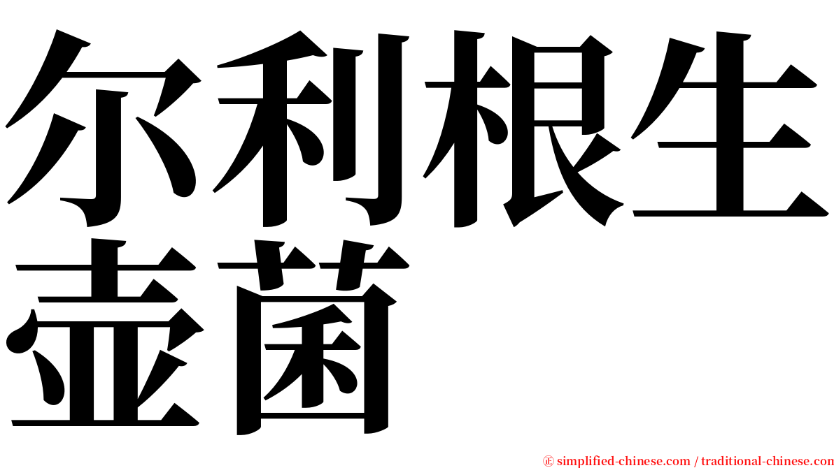 尔利根生壶菌 serif font