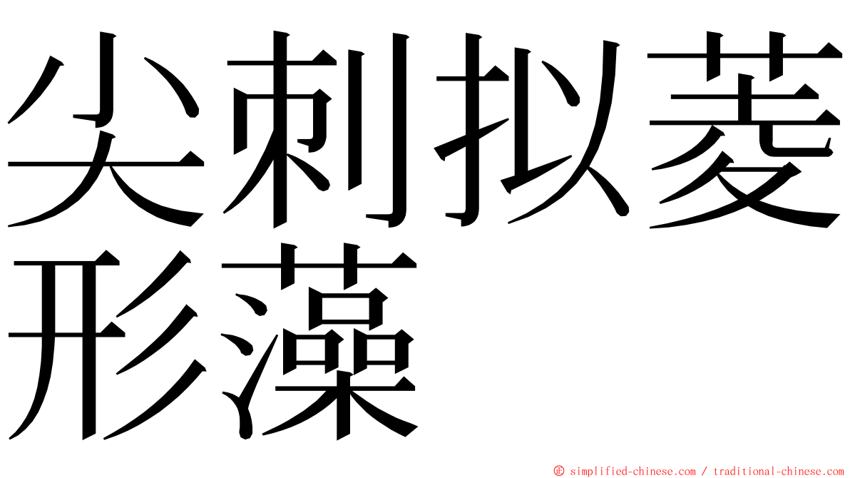 尖刺拟菱形藻 ming font