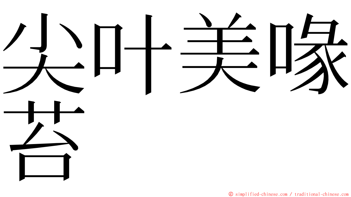 尖叶美喙苔 ming font