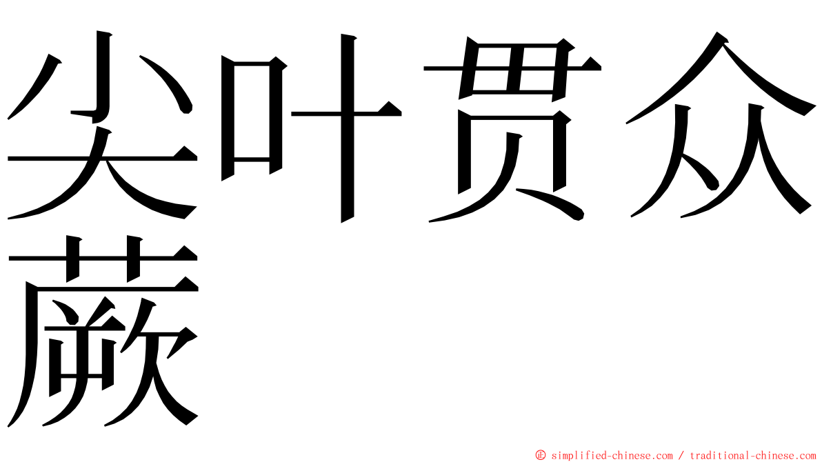 尖叶贯众蕨 ming font