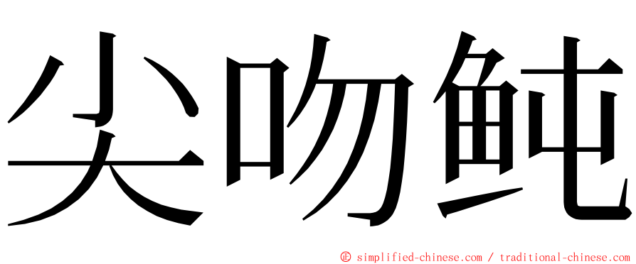 尖吻鲀 ming font