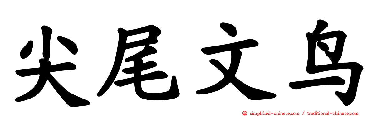 尖尾文鸟