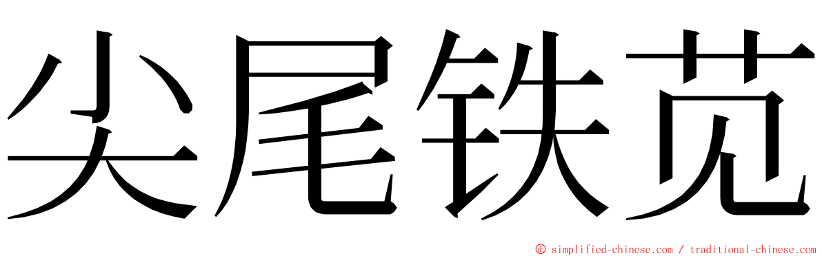 尖尾铁苋 ming font