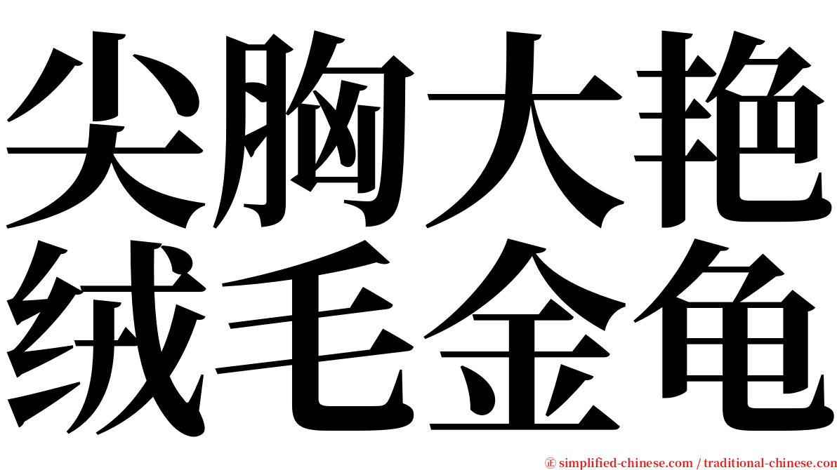 尖胸大艳绒毛金龟 serif font