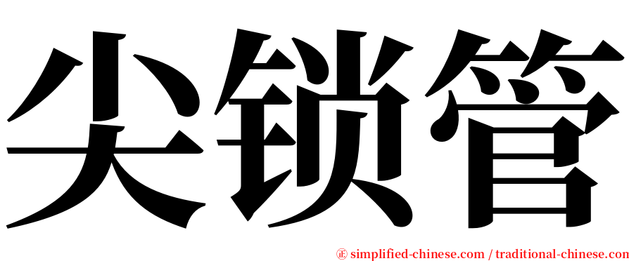 尖锁管 serif font