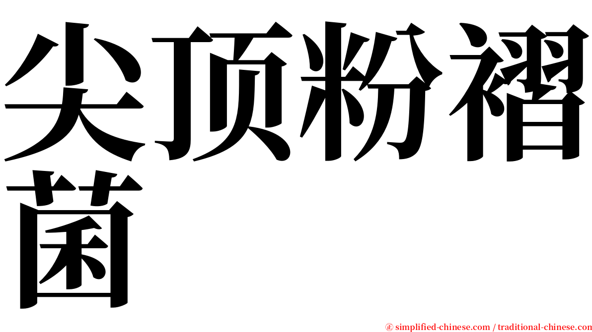 尖顶粉褶菌 serif font