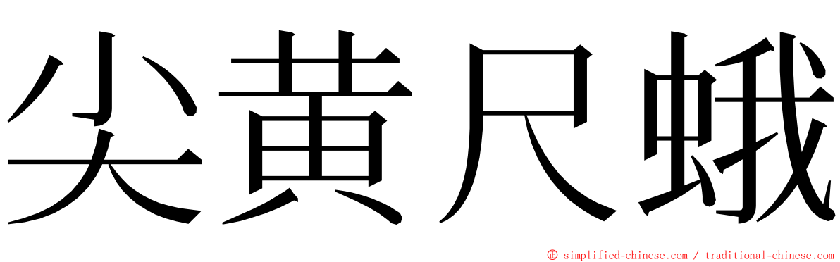 尖黄尺蛾 ming font