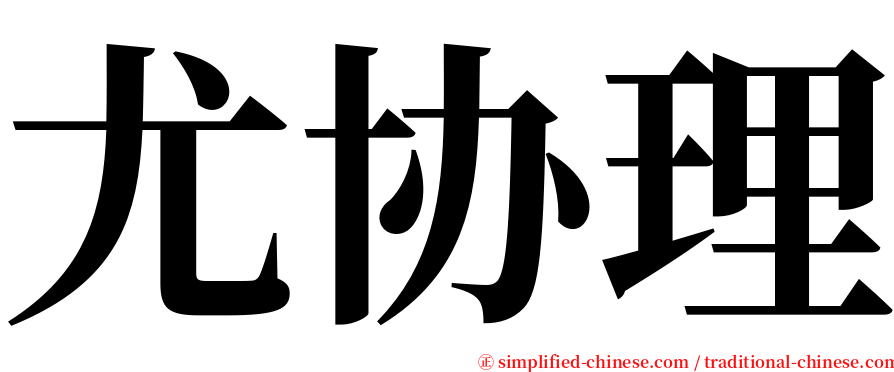 尤协理 serif font