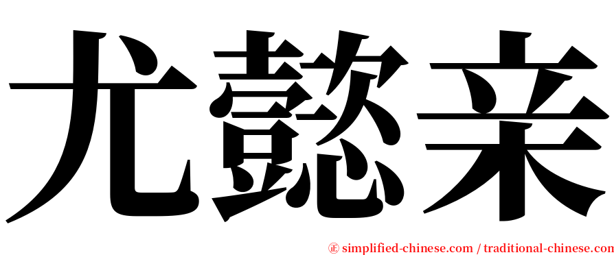 尤懿亲 serif font