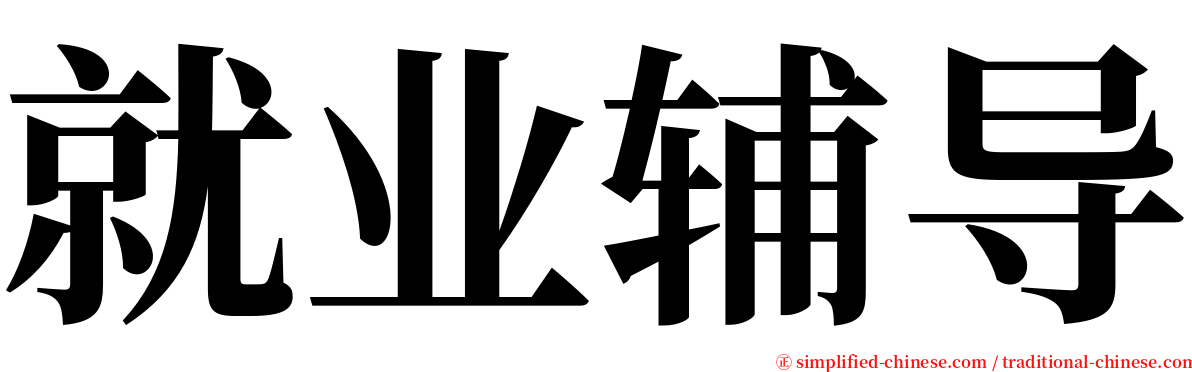 就业辅导 serif font