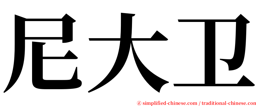 尼大卫 serif font