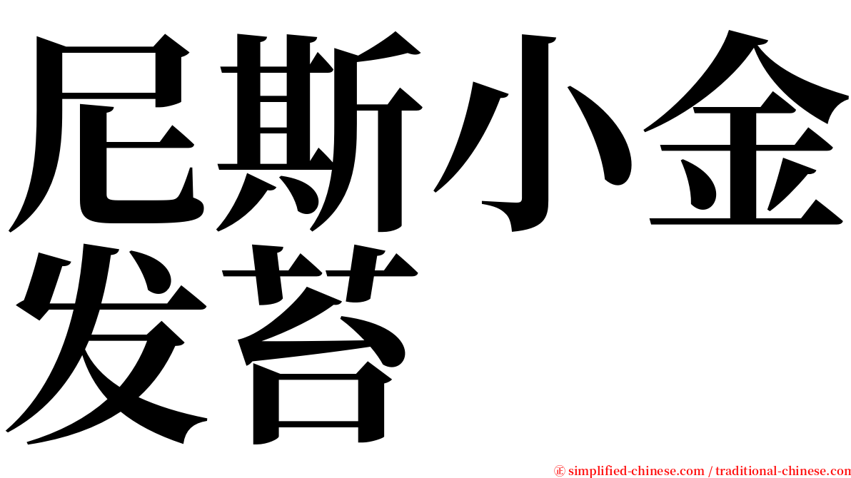 尼斯小金发苔 serif font