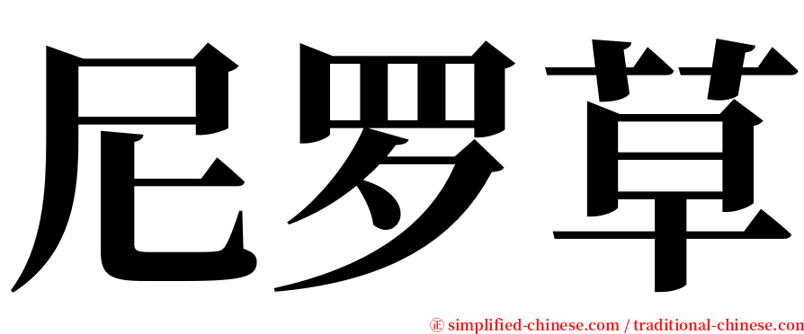 尼罗草 serif font