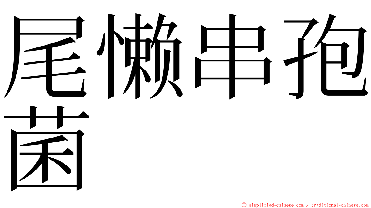 尾懒串孢菌 ming font