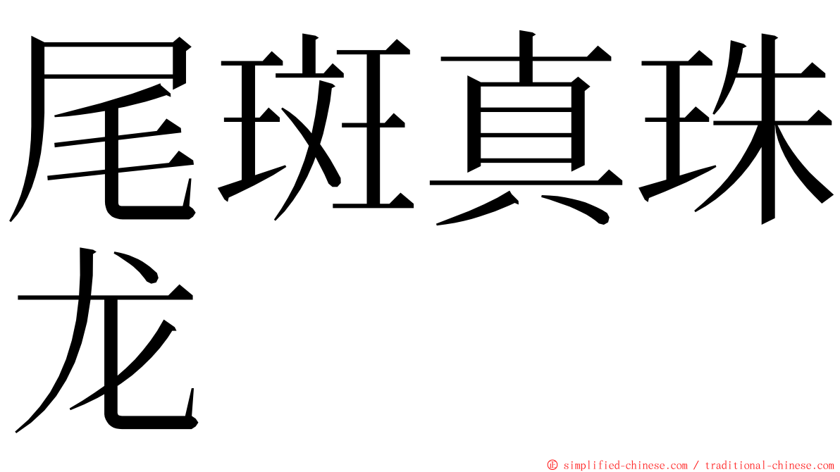 尾斑真珠龙 ming font