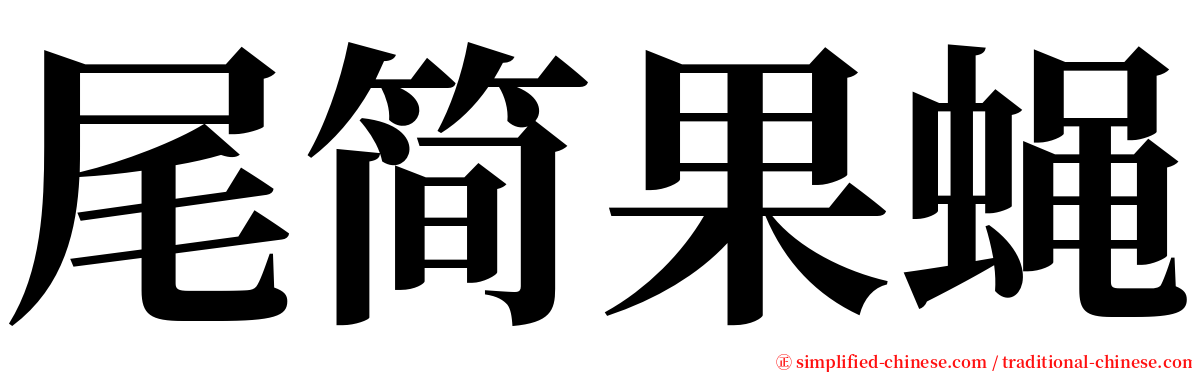 尾简果蝇 serif font