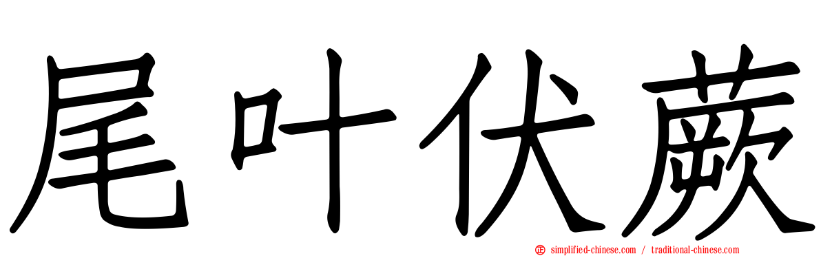 尾叶伏蕨