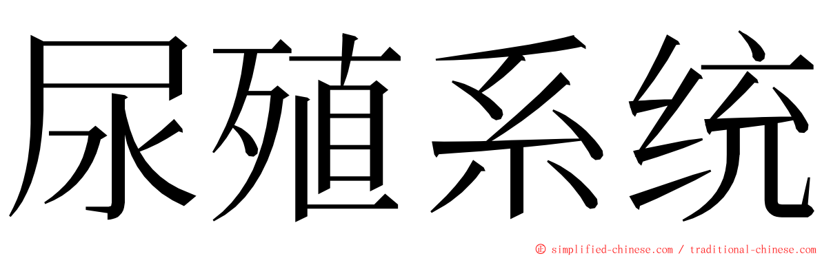 尿殖系统 ming font