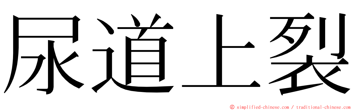 尿道上裂 ming font