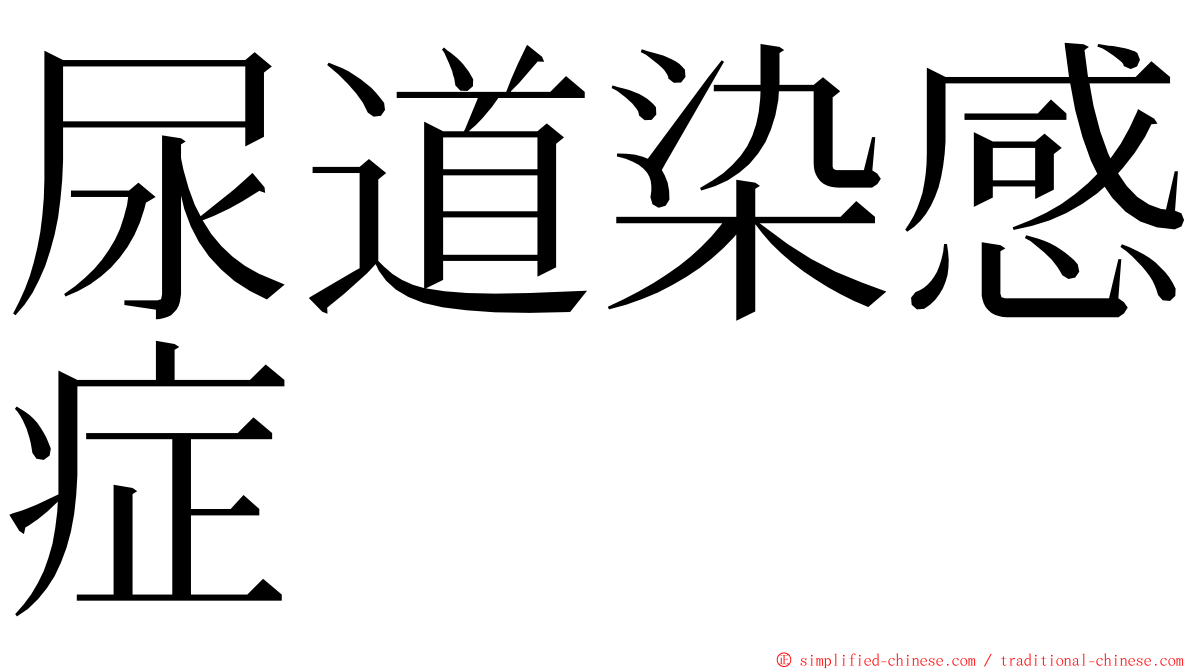 尿道染感症 ming font