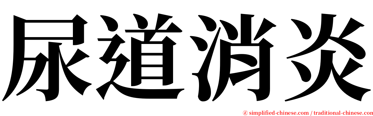 尿道消炎 serif font