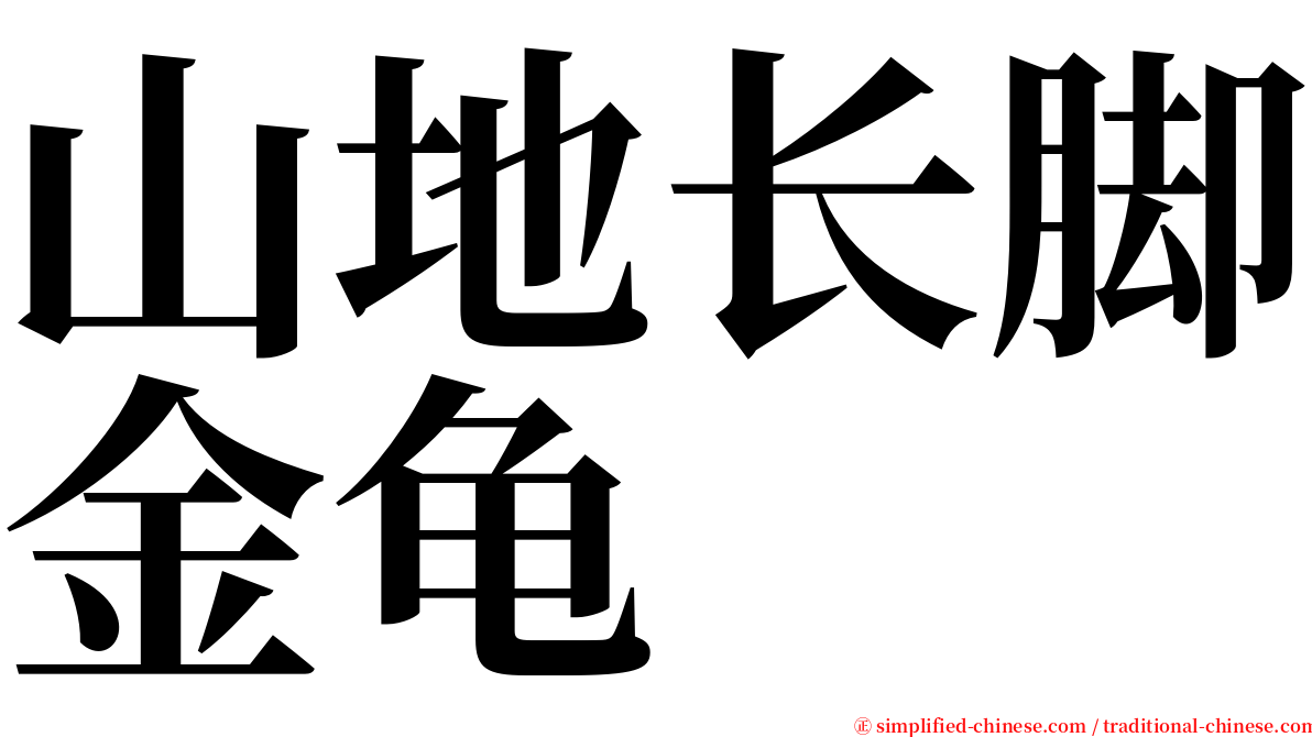 山地长脚金龟 serif font