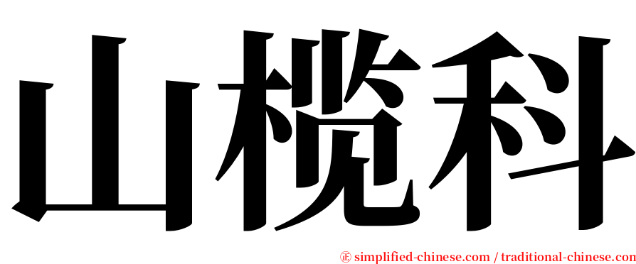 山榄科 serif font