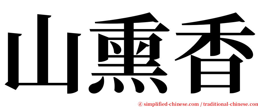 山熏香 serif font