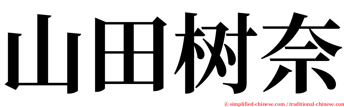 山田树奈 serif font