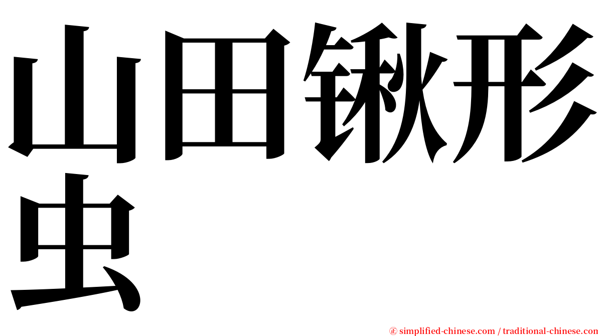 山田锹形虫 serif font