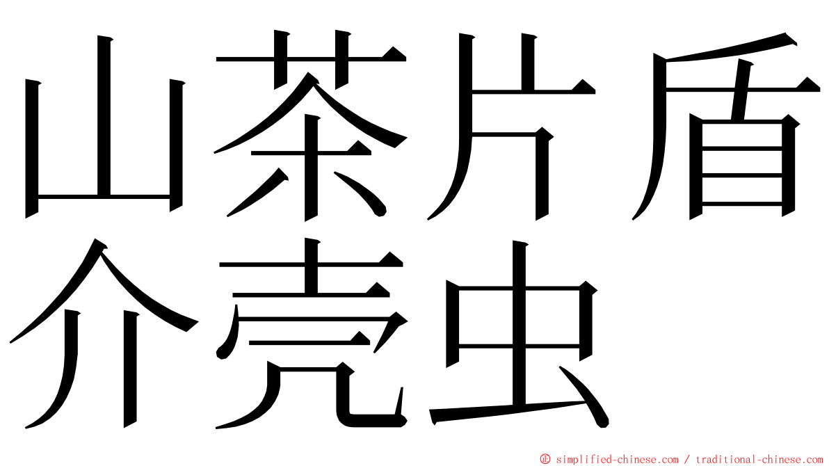 山茶片盾介壳虫 ming font