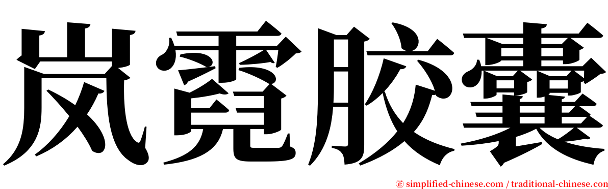 岚霓胶囊 serif font